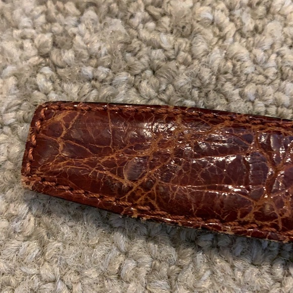 Briggs Ltd. Genuine Crocodile Brown Leather Belt - Picture 7 of 16